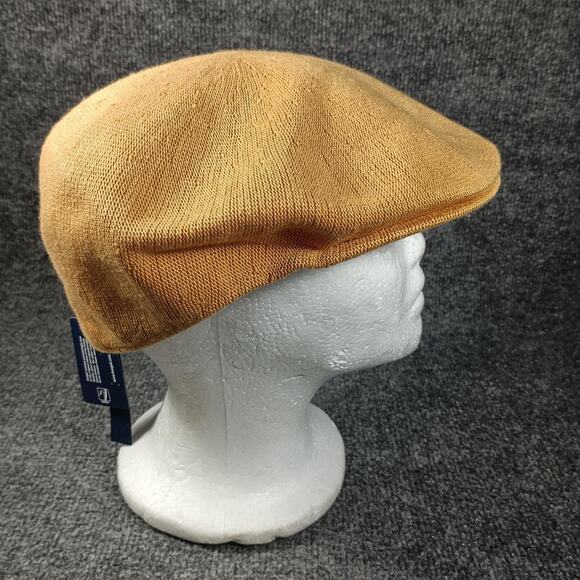 Kangol Hat Cap Fitted Mens Large Mustard Bamboo Geez Ivy Flat Driver - Picture 5 of 9
